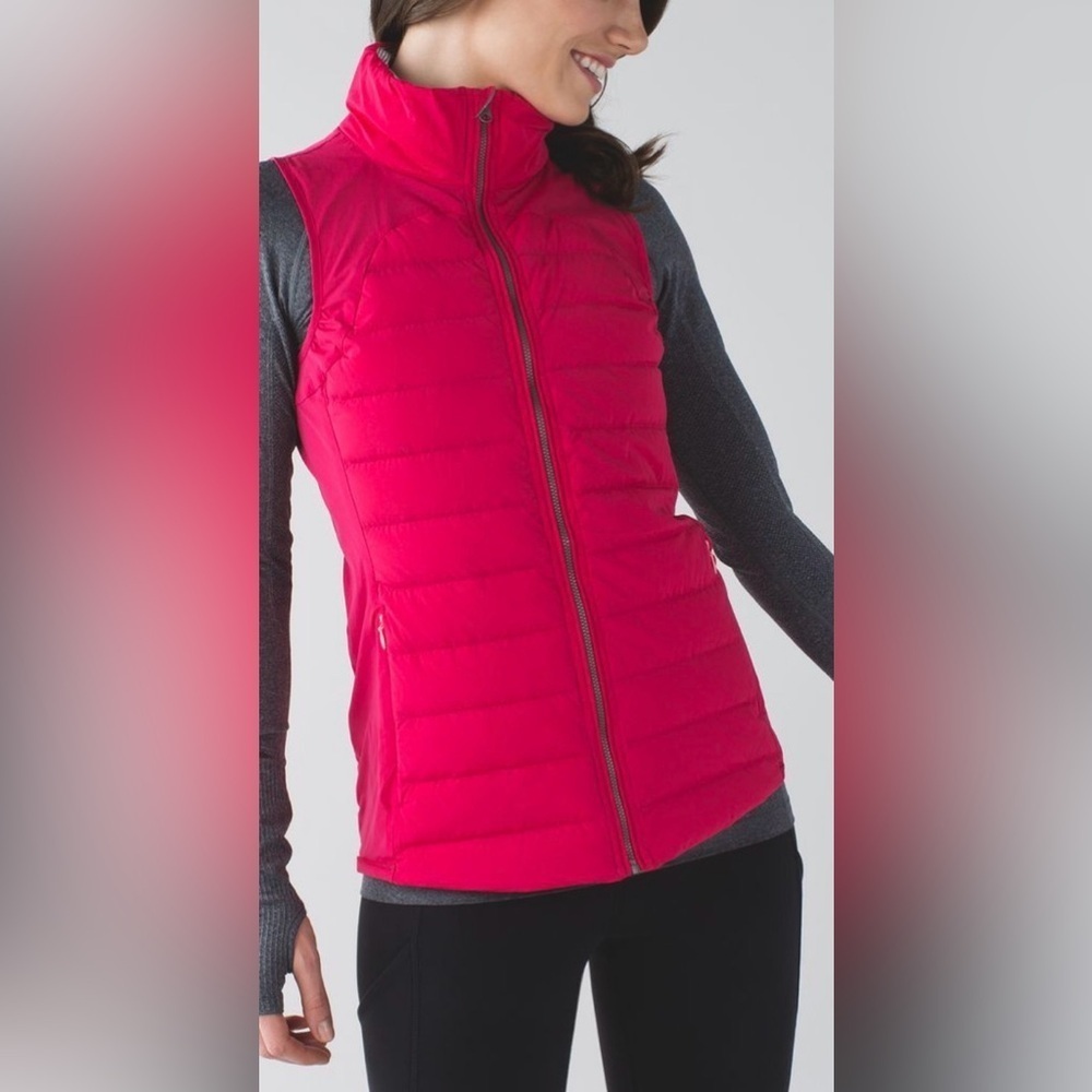 Lululemon Fluffed Up Vest Pink Boom Juice Size 4